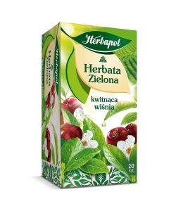 Herbata zielona HERBAPOL kwitnąca wiśnia (20tb x 1,7g)