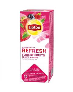 Herbata LIPTON REFRESH (25 kopert *1,6g) 40g czarna z aromatem Owoce Leśne Forest Fruits