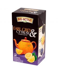 Herbata BIG-ACTIVE czarna (20 torebek) Earl Grey & Cytrusy 40g