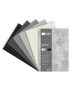 Blok A4 20k 170g 5 kolorów DECO GREY HA 3717 2030-082 HAPPY COLOR