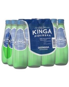 Woda mineralna KINGA PIENIŃSKA 0,3l (12szt) gazowana butelka szkło