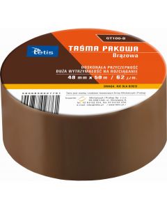 Taśma pakowa brązowa 48mmx50m GT-100-B TETIS