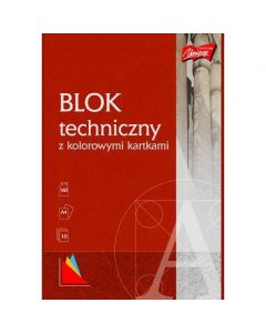 Blok techniczny kolor A4 10k UNIPAP