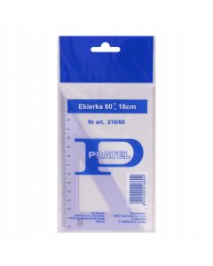 Ekierka PRATEL 16cm 60 stopni etui KPL218/60-PR-W1