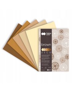 Blok A4 20k 170g 5 kolorów DECO BROWN HA 3717 2030-072 HAPPY COLOR