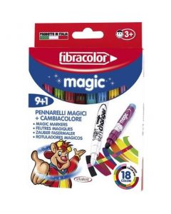 Flamastry magiczne MAGIC 9+1 (18 kol.) FIBRACOLOR