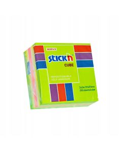 Bloczek STICK"N 51x51mm zielony-mix neon i pastel 21534