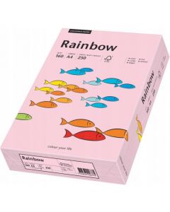 Papier ksero A4 160g RAINBOW jasny różowy 250ark R54 88042527/23