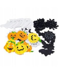 Naklejki z pianki HALLOWEEN dynie, duchy, koty,pajęczyny, nietoperze (40 szt.) PVH3 BREWIS