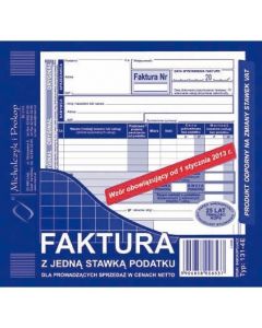 131-4E Faktura z jedną stawką podatku sprzedaż w netto 2/3A5 Michalczyk i Prokop