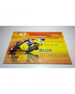 Blok techniczny A3 10k 250g KRESKA