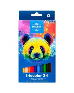 Kredki szkolne TRICOLOR PANDA 9mm 24 kol. 3144 KOH-I-NOOR