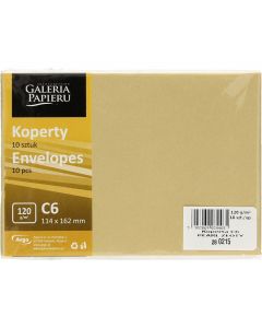 Koperta C6 Pearl złoty 120g (10szt.) 280215 Galeria Papieru