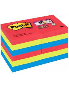 Bloczki 3M POST-IT 51x51mm BORA BORA 12x90k Super Sticky 70005253557