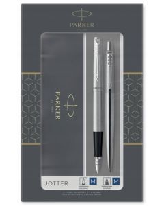 Komplet pióro wieczne + długopis JOTTER STAINLESS STEEL CT PARKER PARKER 2093258