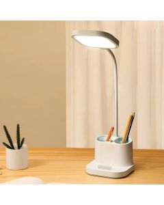 Lampka biurkowa led PLATINET PEN HOLDER biala 4W (45777)