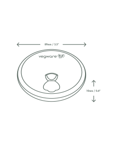 Pokrywka papierowa do kubka 300-500ml biała (50 szt). 90mm 100% biodegradowalna VLID89P VEGWARE