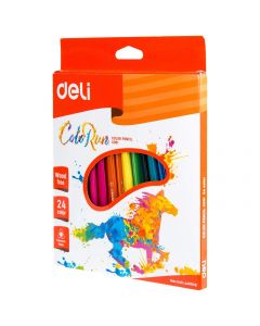 Kredki ołówkowe bezdrzewne COLORUN 24 kolorów EC00120 DELI