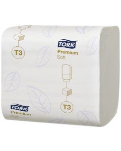 Papier toaletowy TORK T3 biały w składce 19x11cm 2 warstwy (30szt x 252 listki) 114273