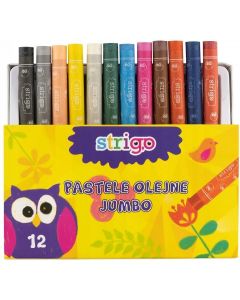 Pastele olejne JUMBO 12 kolorów STRIGO SSC029