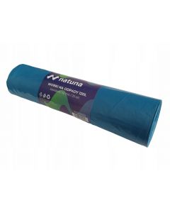 Worki na śmieci NATUNA 120L standard (25szt) niebieskie 32mic LDPE