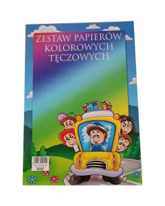 Zeszyt papierów kolorowych A5 8k TĘCZA 000121