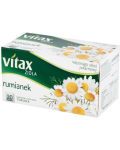 Herbata VITAX zioła (20 torebek x 1,5g) RUMIANEK bez zawieszki