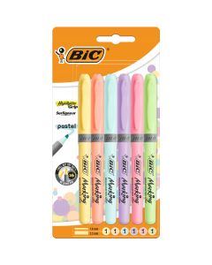 Zakreślacz HIGHLIGHTER GRIP pastelowe kolory opakowanie 6 kolorów 992561 BIC