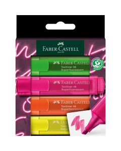 Zakreślacz 1546 4 kolory super NEON 254600 Faber-Castell