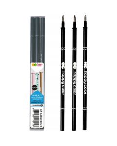 Wkłady do długopisu usuwalnego A 0.5mm czarny (3) AKR67K35-9 Happy Color