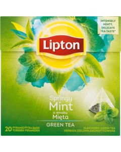 Herbata LIPTON PIRAMID (20 torebek) zielona z miętą GREEN TEA INTENSE MINT