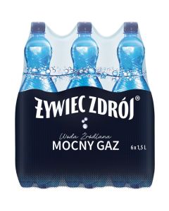 Woda źródlana ŻYWIEC ZDRÓJ 1.5L (6szt) mocno gazowana z kaucją