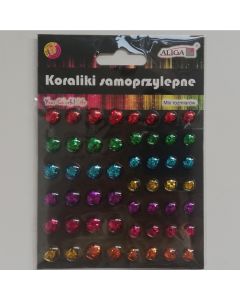 Dżety kryształki z brokatem samoprzylepne mix kolorów i rozmiarów JET-4811 ALIGA