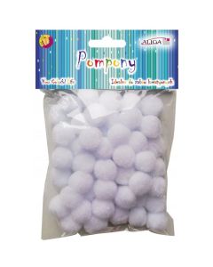 Pompony POM-401 białe 2cm op.60szt.