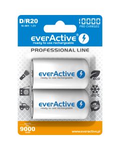 Akumulatorek EVERACTIVE Professional Line D/HR20 9000mAh (2szt)