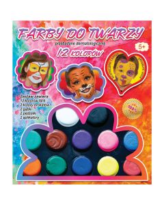 Farby do malowania twarzy 12kol. FA012 ALIGA