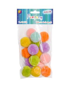 Pompony mix kol. 3cm (18 szt.) PM-0028 ALIGA