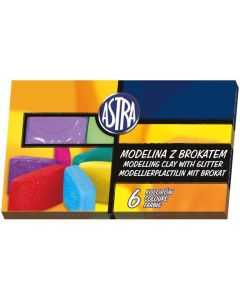 Modelina z brokatem 6 kolorów 304109001 ASTRA