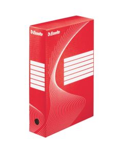 Pudełka archiwizacyjne ESSELTE BOXY 80mm czerwone 128412