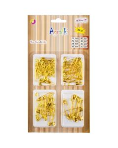 Agrafki złote mix wielkości (100 szt.) AGR-0910 ALIGA