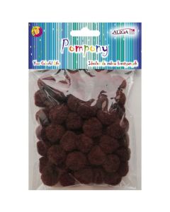 Pompony POM-410 brązowe 2cm op.60szt. ALIGA