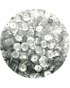 Cekiny matowe 6mm srebrne 10g. M20 BREWIS