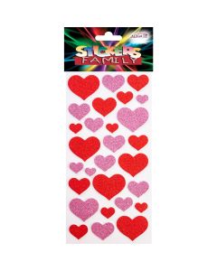 Naklejki piankowe z brokatem SERCA 10x20cm NNK-5526 ALIGA