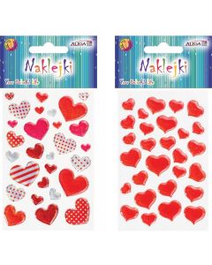 Naklejki wypukłe SERCA 8x12cm NK-8924 ALIGA