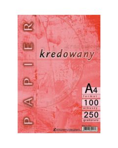Papier kredowy A4 250g (100) KRESKA