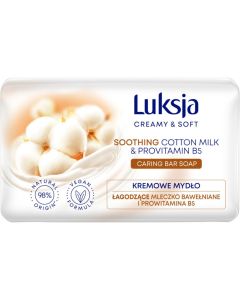 Mydło w kostce LUKSJA 100g o zapachu MLECZKO BAWEŁNIANE I PROWITAMINA B5