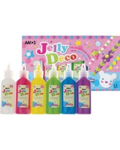 Farby JELLY DECO 6kol 22ml AMOS JD22P6 170-2108