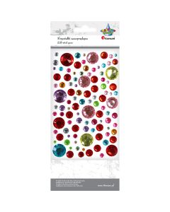 Kryształki samoprzylepne okrągłe mix rozm. 103szt 337879 TITANUM