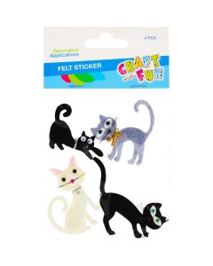 Naklejki filcowe KOTY 4szt. 480890 Craft with Fun