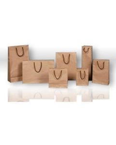 Torebka ozdobna KRAFT butelka(10) ROZETTE